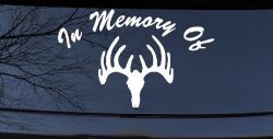 In Memory Of Big Buck Hunting Car or Truck Window Decal Sticker