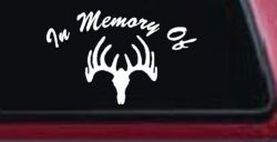 In Memory Of Big Buck Hunting Car or Truck Window Decal Sticker