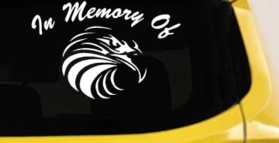 In Memory Eagle Head Military Decal Car Truck Window Sticker Vinyl