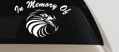 In Memory Eagle Head Military Decal Car Truck Window Sticker Vinyl