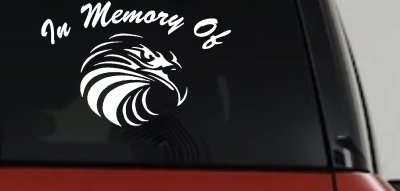 In Memory Eagle Head Military Decal Car Truck Window Sticker Vinyl