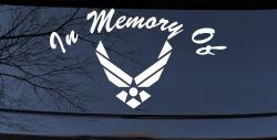 In Memory Of US Air Force Military Car or Truck Window Decal Sticker