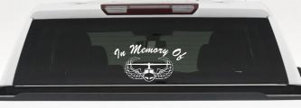In Memory Airborne Decal Military Truck Car Window Sticker (White)