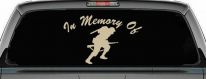 In Memory Of Military Troop Military Car or Truck Window Decal Sticker (Desert Sand)
