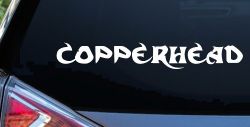 Copperhead Biker Car or Truck Window Decal Sticker