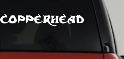 Copperhead Biker Decal Car Truck Window Vinyl Sticker