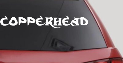 Copperhead Biker Decal Car Truck Window Vinyl Sticker