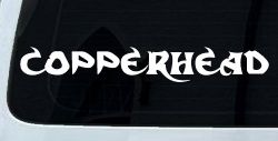 Copperhead Biker Car or Truck Window Decal Sticker