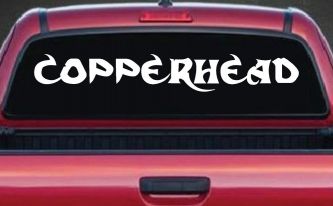 Copperhead Biker Car or Truck Window Decal Sticker