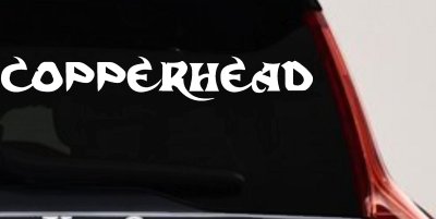 Copperhead Biker Decal Car Truck Window Vinyl Sticker