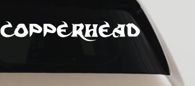 Copperhead Biker Decal Car Truck Window Vinyl Sticker