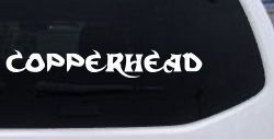 Copperhead Biker Car or Truck Window Decal Sticker