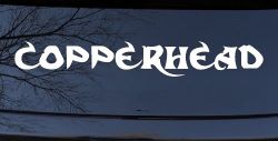 Copperhead Biker Car or Truck Window Decal Sticker