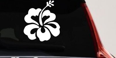 Hibiscus Flower Car Truck Window Vinyl Decal Sticker