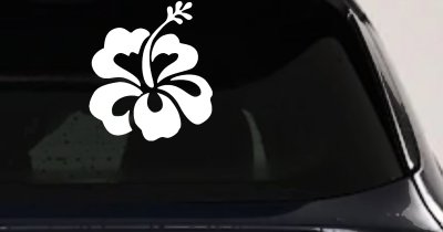 Hibiscus Flower Car Truck Window Vinyl Decal Sticker