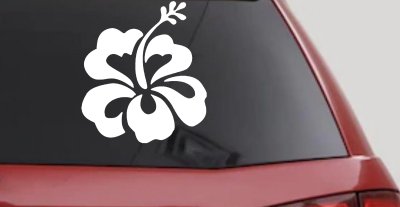 Hibiscus Flower Car Truck Window Vinyl Decal Sticker