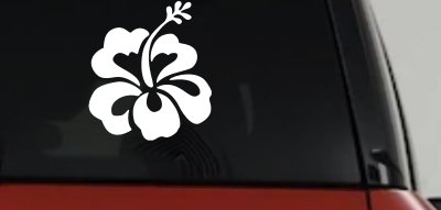 Hibiscus Flower Car Truck Window Vinyl Decal Sticker