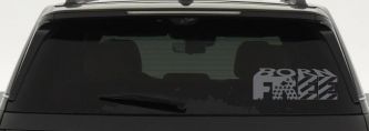 Born Free American Flag Freedom Car or Truck Window Decal Sticker (Silver)