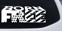 Born Free American Flag Freedom Car or Truck Window Decal Sticker