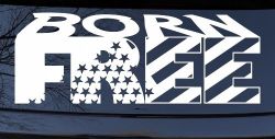 Born Free American Flag Freedom Car or Truck Window Decal Sticker