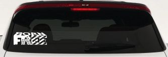 Born Free American Flag Freedom Car or Truck Window Decal Sticker (White)