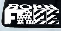 Born Free American Flag Freedom Car or Truck Window Decal Sticker