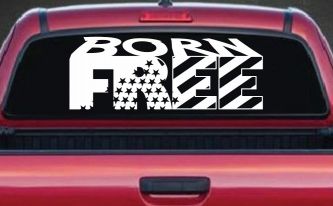 Born Free American Flag Freedom Car or Truck Window Decal Sticker
