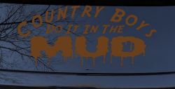 Country Boys Do It In the Mud Funny Off Road Car or Truck Window Decal Sticker (Copper)