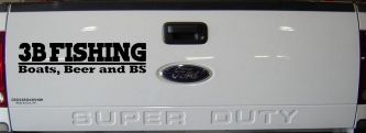 Boats Beer and BS Fishing Car or Truck Window Decal Sticker (Black)