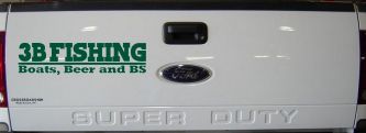 Boats Beer and BS Fishing Car or Truck Window Decal Sticker (Dark Green)