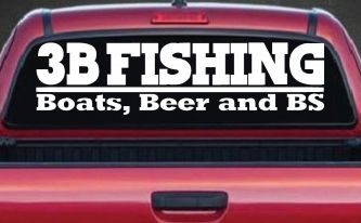 Boats Beer and BS Fishing Car or Truck Window Decal Sticker