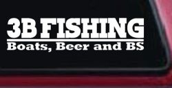 Boats Beer and BS Fishing Car or Truck Window Decal Sticker