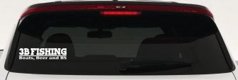 Boats Beer and BS Fishing Car or Truck Window Decal Sticker (White)