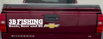 Boats Beer and BS Fishing Car or Truck Window Decal Sticker (White)