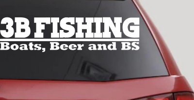 Boats Beer and BS Fishing Car or Truck Vinyl Window Decal Sticker