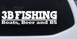 Boats Beer and BS Fishing Car or Truck Window Decal Sticker