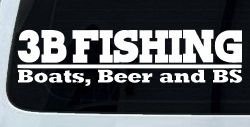 Boats Beer and BS Fishing Car or Truck Window Decal Sticker