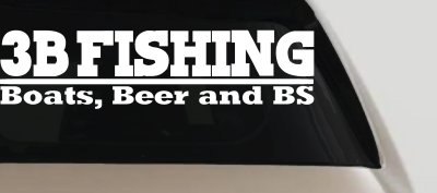Boats Beer and BS Fishing Car or Truck Vinyl Window Decal Sticker