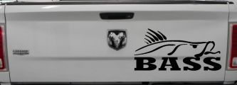 Bass Fishing Car Truck Window Vinyl Decal Sticker Perfect for Anglers (Black)