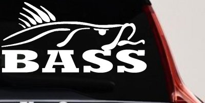 Bass Fishing Car Truck Window Vinyl Decal Sticker Perfect for Anglers
