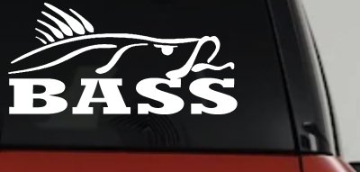 Bass Fishing Car Truck Window Vinyl Decal Sticker Perfect for Anglers
