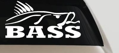 Bass Fishing Car Truck Window Vinyl Decal Sticker Perfect for Anglers