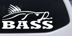Bass Fishing Car or Truck Window Decal Sticker