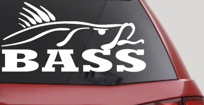 Bass Fishing Car Truck Window Vinyl Decal Sticker Perfect for Anglers