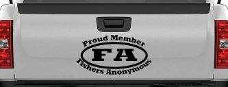 Proud Member Fishers Anonymous Funny Fishing Car or Truck Window Decal Sticker (Black)