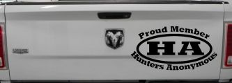 Hunters Anonymous Funny Decal Sticker for Car Truck Window - Proud Member (Black)