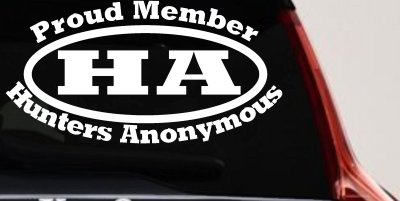 Hunters Anonymous Funny Decal Sticker for Car Truck Window - Proud Member