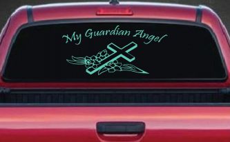 Guardian Angel Christian Car Truck Window Decal Sticker Vinyl (Mint)