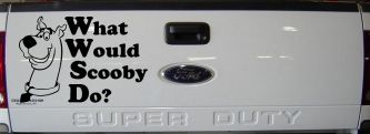 What Would Scooby Do Cartoons Car or Truck Window Decal Sticker (Black)