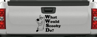 What Would Scooby Do Car Truck Window Decal Vinyl Sticker Cartoons (Black)